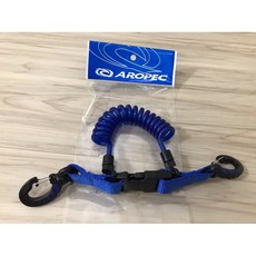 潛水相機手電筒專用伸縮鋼線失手繩：水下攝影安全防丟必備, 藍色,彈簧扣, 1個