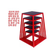 크로스핏 점프박스 폴리오 흑색 런지 하체운동 나무색, YWB 2단 점핑 벤치 블랙