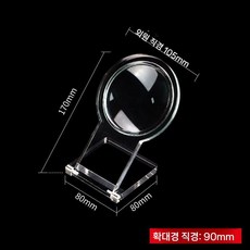 박물관 전시용 아크릴 확대경 원형 확대효과, A(90mm)