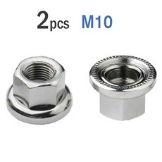 10개 자전거 모터 앞뒤 허브용 허브 M9 M10 너트 액슬 나사 MTB 8인치, 2PCS M10