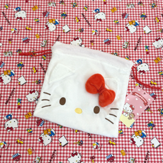 일본정품 키티 산리오 보송 벨보아 복조리 조리개 파우치