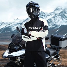 couyor 오토바이우비 바이크우비 자전거우의 상하의세트, 블랙화이트