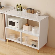 주방 원목 보조조리대 식탁 테이블 간이 우드 베이킹 제빵 높이105cm, [셀프조립] 60길이*30폭*80높이 [강화유리문], 1개