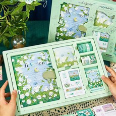 다이어리 꾸미기 세트 문구선물세트 생일선물 세트, 1세트, 녹색