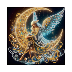 스타일하우스 DIY페인팅 보석십자수 특수큐빅 비즈 25x25, 1개, A6 천사블루