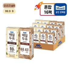 매일유업 매일두유 오리지널+99.9 혼합, 16개, 190ml