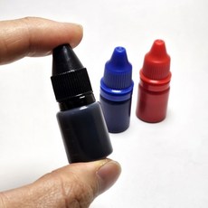 스탬프잉크 도장 보충 리필 잉크 3색 5ml, 레드, 1개