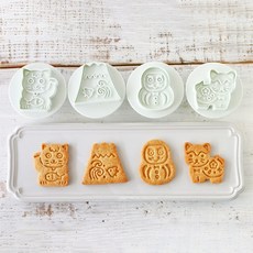 BakeSphere烘焙 和風餅乾造型模具四件套組 (富士山/招財貓/達摩/福犬) DIY烘焙餅乾模, 1個, 和風餅乾模具