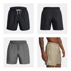 언더아머 UNDERARMOUR 1377191 블랙 그레이 카키브라운 3컬러 남성 UA 아이콘 우븐 발리 쇼츠 반바지 5인치 391652