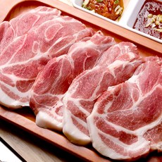 최고기나라 돼지고기 수입 냉동 목전지 목삼겹살 구이용 1kg, 1개