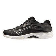 Mizuno Thunder Blade Z 男女排球鞋 運動訓練 止滑緩震 黑白銀 V18GA237052, 1個, 28.0 CM