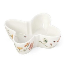Lenox 버터플라이 매도우 3파트 분할 서빙 트레이 2.30 LB, Bowl, Butterfly-Shaped