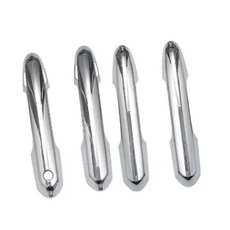 자동차 외부 도어 사이드 리어뷰 미러 가드 커버, 1개, 1. Silvery handle