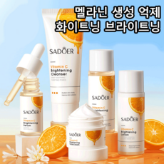 비타민C 브라이트닝 트래블 세트 여성 화장품 기초세트 50~ 60대 주름개선 영양공급 고수분 여행필수템5종 세트, 1세트