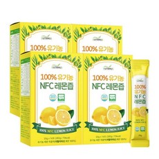 뉴트리너스 100% 유기농 NFC 레몬즙 14포, 20g
