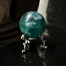 黑86 螢石球 海洋藍綠 潮汐 4.8cm 方塊體 帶星空光 綠螢石 藍螢石