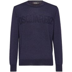 디스퀘어드2 로고 프린트 크루 넥 스웨터