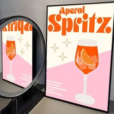 와인 아페롤 스프리츠 포스터 셀프 접착 스티커는 벽면에 적합하며 방수 방습 기능이, J. z19