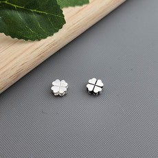 비즈팡 [SVP-02-05]순은펜던트 실버925 행운 네잎클로버 네잎꽃 통과형 7mm