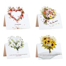 시민경제생활연구원(주) 별별창고 꽃다발 미니 부케 카드 10P 메세지, 하트부케 카드