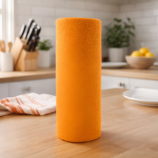 캐롤링 뜯어쓰는 극세사 행주 여러번 빨아쓰는 다용도 롤행주, 딥오렌지, 1개, 20