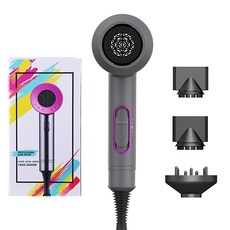 CHILL LIGHT SW-D087 고속 가정용 드라이기 1800W고출력 음이온 헤어케어 가볍고 휴대 가능, 메탈그레이+핑크