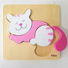 브이커머스 원목장난감 원목 베이비퍼즐 야옹이