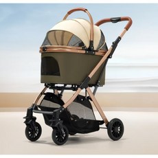 寵物推車 折疊 可分離式 輕便 可拆洗, 1個, 橄欖綠-LH500