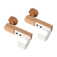 이소품 우드 도어후크 소품걸이 방문옷걸이 문걸이행거, 화이트(06765A), 1개
