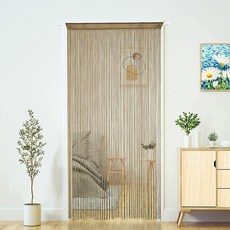 YaoYue 출입구 스트링 커튼 도어 커튼 보헤미안 히피 걸이식 프린지 룸 디바이더 파티오 침실 옷장 주방 세탁물 방 창문 벽 문 장식용(39x79인치/100x200cm