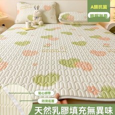 紫梦宝贝 冰丝乳胶凉蓆 可水洗 柔软亲肤, 心心念念【乳膠填充清涼一夏】,150X200cm單涼蓆