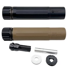 데드에어 샌드맨S 더미 소음기 set 금속 스틸 사일렌서 14mm 역나사7.62 서바이벌 레플리카 롱소음기, 블랙, 1개