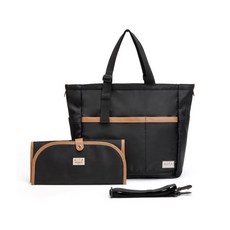 AIITA 기저귀 가방 토트 아기 기저귀 가방 컨버터블 기저귀 가방 백팩 여성용 크로스바디 토트백 교체 패드가 있는 세련된 숄더백 베이비 레지스트리 작업 토트 여행, Black