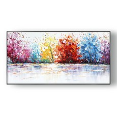 홈 장식 캔버스에 그린 풍경 손으로 벽 예술프레임, B. 30x60cm