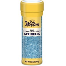 Wilton 스파클링 설탕 장식 스프링클 148.8g(5.8온스) 블루, Wilton 스파클링 설탕 장식 스프링클, 148.8g
