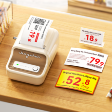 Niimbot B21포토(Pro) 듀얼컬러 라벨프린터, 1개, B21포토 크림화이트 +레드블랙 듀얼컬러 38x70