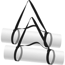 SHIDOW 조절식 피크닉 담요 캐리 스트랩 블랙 나일론 매트 캐리어 캠핑 요가 비치 장비용 범용 어깨 끈 2개, 피크닉 블랭킷 캐리 스트랩 캠핑 오토바이 침낭 야외 여