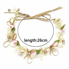 웨딩화관 셀프웨딩 화관 꽃 헤어장식 스몰웨딩 화환 크라운 용 화려한, 01