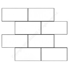 깨지지않는 간편 인테리어 붙이는 접착식 프리미엄 메탈 데코타일, MZT_B02 (글로시화이트빅브릭)