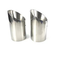 Mazda 6 2009 -2014 ATENZA for CX-5 용 2x 스테인레스 스틸 배기 테일 후면 머플러 팁 파이프, 02 A type Silver 2pc