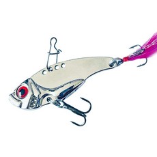 彩色金屬VIB路亞假餌，高反光震動型，內置響珠，淡海水適用，多色可選, 1個, 銀,10g