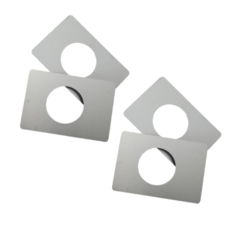 NOV- 스텐 문손잡이 고정판 방문손잡이 문고리 고정 플레이트 보강판, 4개, 실버