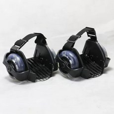 휴대용 스케이트 인라인 신발 2륜블랙 1. 바퀴달린, 1개, PVC 2륜 브레이크 검정