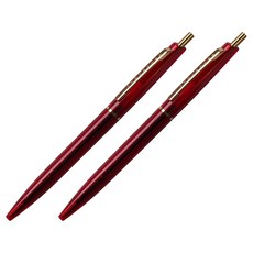안테릭 유성 볼펜 0.5mm BP1, 트랜스페어런트 레드, 2개