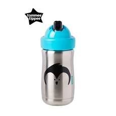 토미티피 유아용 빨대컵 보온보냉, 블루(펭귄), 1개