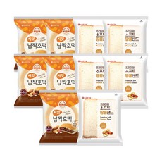 기린빵 씨앗 납짝호떡 97g x5개+소프트 땅콩샌드 160g x5개