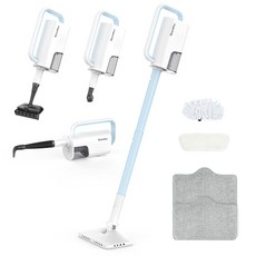 2025년형 Teendow 고온 스팀청소기 다용도 1300w 고압 스팀물걸레청소기+리필걸레세트+다양한 구성품, 블루