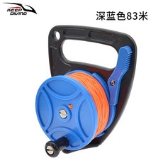 스쿠버 마커 스킨스쿠버릴 다이빙 로프 견인 조류걸이 로그북 릴 핸들 수중 액세서리 다이버, 블루 83미터