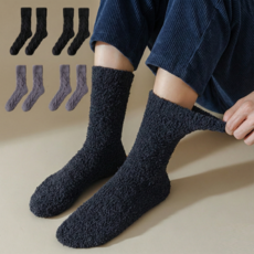 럭스미 남자 수면양말 두꺼운 빅사이즈 대형 4켤레