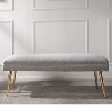 현관벤치 베드벤치 소파 모던 배드벤치 가정용 침대스툴, 그레이 린넨 80 x